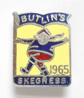 Butlins 1965 Skegness holiday camp jolly fisherman badge