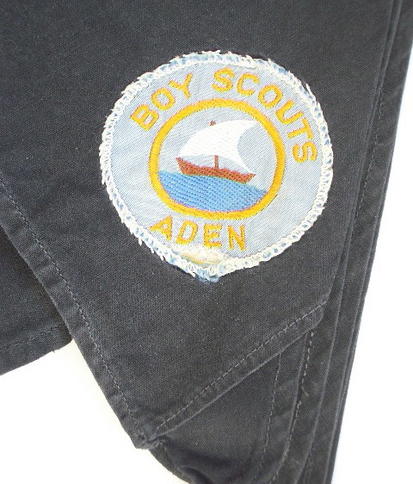 British Boy Scouts Aden cloth badge on original scarf