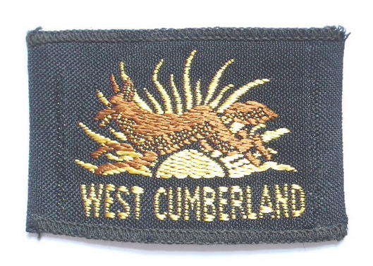 Boy Scouts West Cumberland extinct county cloth badge