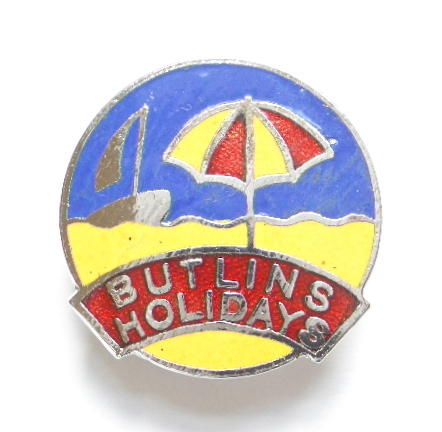 Butlins Holidays holiday camp beach parasol badge