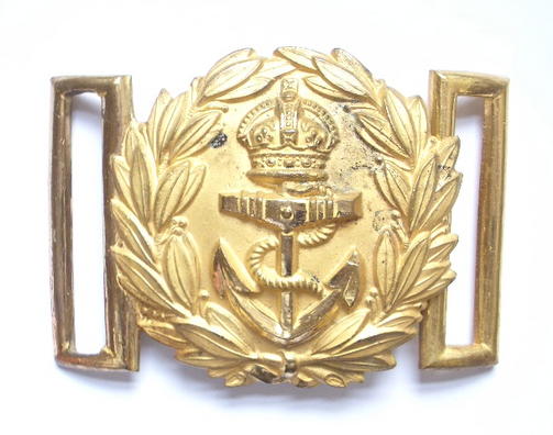 Royal Navy officers gilt sword belt clasp buckle post 1901