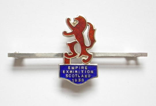 1938 Empire Exhibition silver souvenir badge