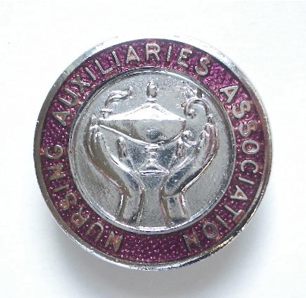 Nursing Auxiliaries Association badge circa 1974 to 1975