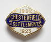 Chesterfield Settlement educational Derbyshire badge 1902 to 1923