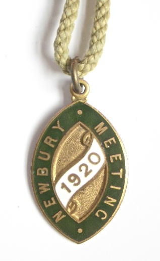 1920 Newbury horse racing club badge