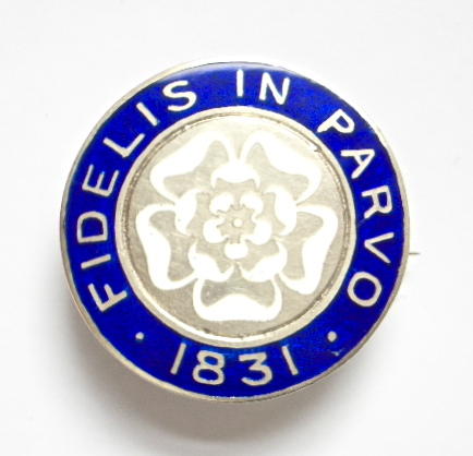 Mount School York 1915 silver and enamel badge 