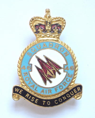 RAF No 46 Uganda Squadron Royal Air Force badge c1954