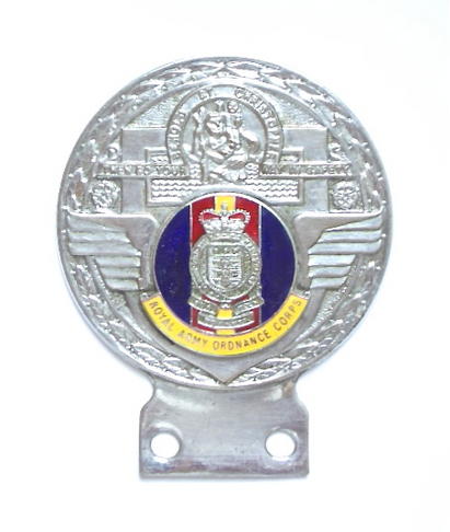 Royal Army Ordnance Corps St Christopher motor car grill badge