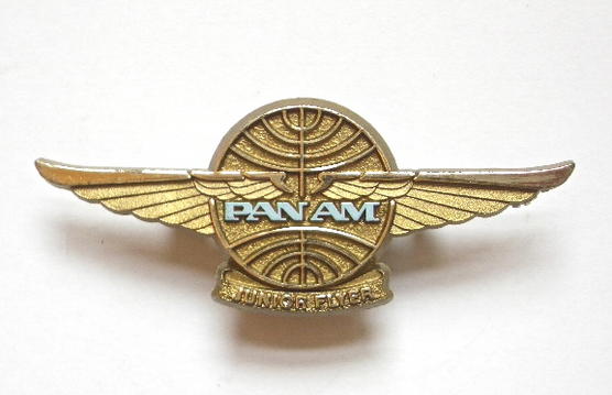 Pan Am junior flyer plastic airline wing badge