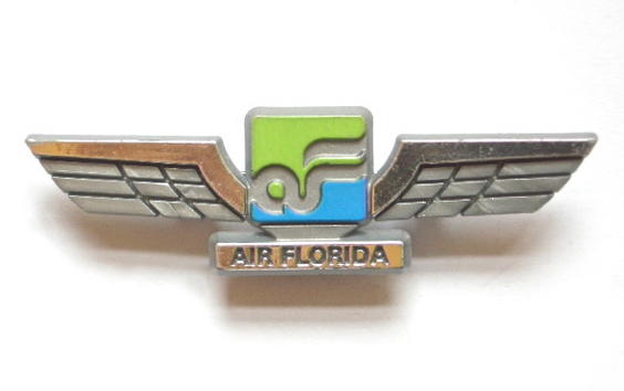 Air Florida junior flyer plastic airline wing badge