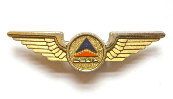 Delta Air Lines junior flyer plastic wing badge