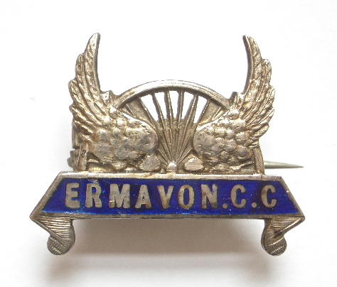 Ermavon Cycling Club Victorian winged wheel badge