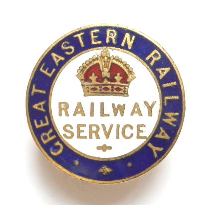 WW1 Great Eastern Railway on war service badge
