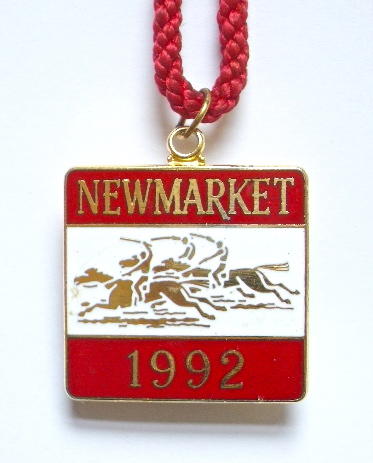 1992 Newmarket horse racing club badge