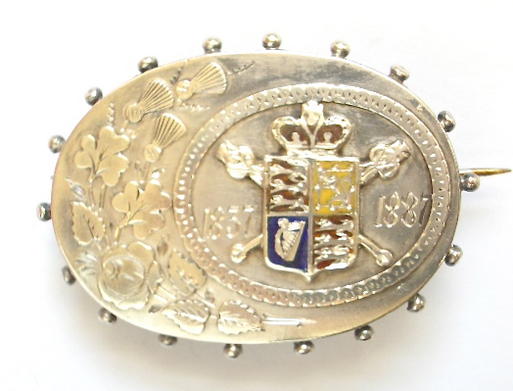 Queen Victoria 1887 Jubilee hallmarked silver badge