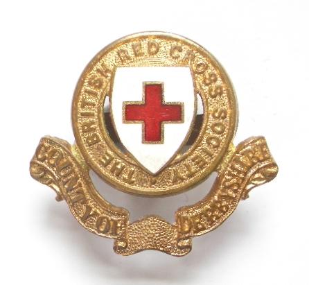 WW1 British Red Cross Society County of Derbyshire cap badge