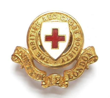 WW1 British Red Cross Society County of London 12 cap badge