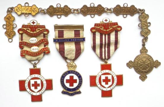 British Red Cross Anti Gas Training group of three medals