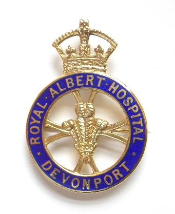 Royal Albert Hospital Devonport 1930 silver nurses badge