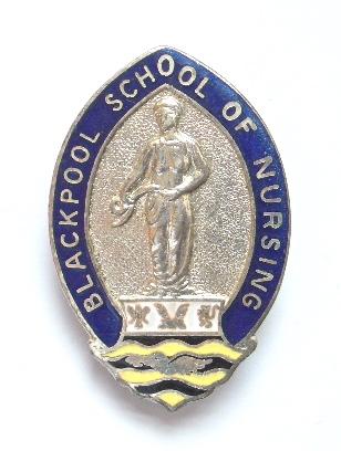 Blackpool School of Nursing nurses hospital badge