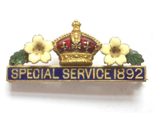 1892 Primrose League special service badge