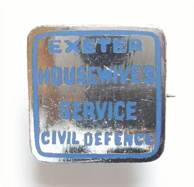 WVS Exeter Civil Defence Housewives Service home front badge 