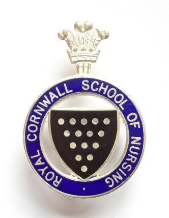 Royal Cornwall School of Nursing 1988 silver hospital badge