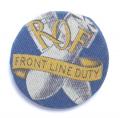 WW2 ROF Front Line Duty printed cloth overall badge
