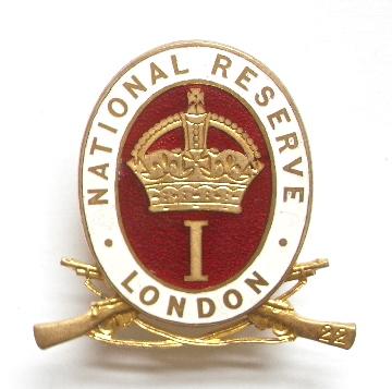 WW1 National Reserve Class I London St Pancras Badge