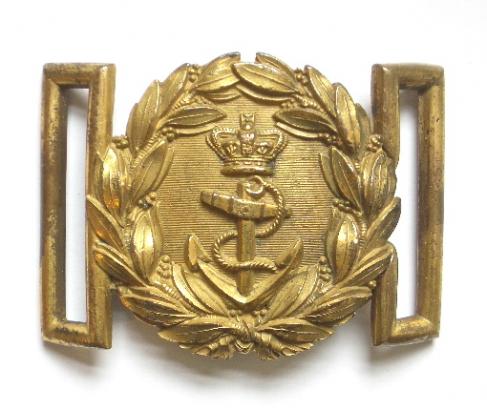Victorian Royal Navy Officer Gilt Sword Belt Clasp