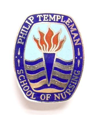 Philip Templeman School of Nursing 1973 badge Poole General Hospital