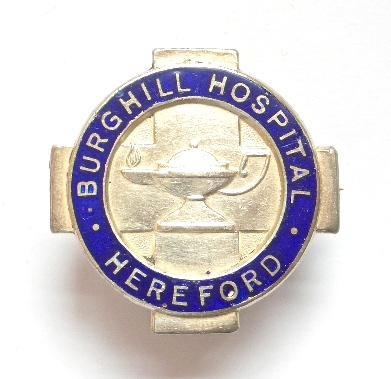 Burghill Hospital Hereford 1956 silver mental nursing badge