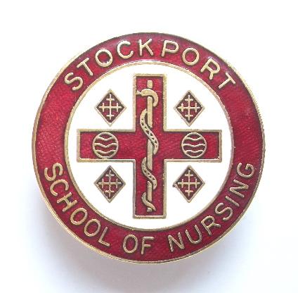 Stockport School of Nursing hospital badge