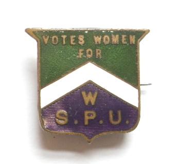 Votes For Women Social and Political Union Suffragette Badge