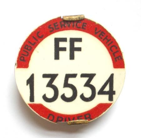 PSV Bus Driver Eastern Traffic Area licensing badge 