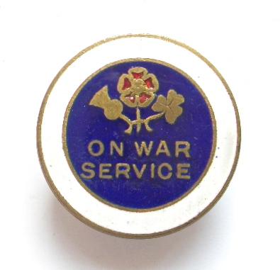 WW1 United England Scotland & Ireland on war service badge