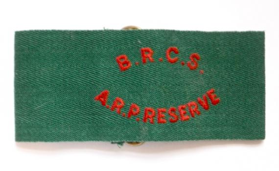 WW2 British Red Cross Society BRCS ARP RESERVE armband