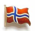 Flag of Norway Norwegian patriotic flag badge by Brodrene Lohne