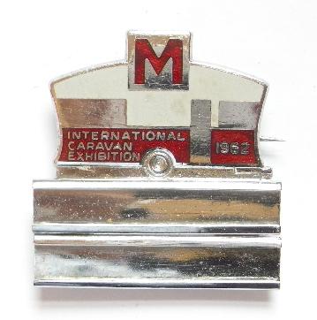 1962 International Caravan Exhibition Earls Court Badge