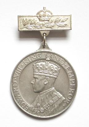 Edward VIII 1937 Coronation Peace And Prosperity Medal 