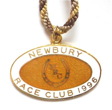 1996 Newbury Racecourse horse racing club badge
