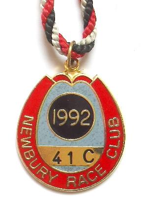 1992 Newbury Racecourse horse racing club badge