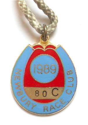 1989 Newbury Racecourse horse racing club badge