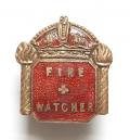 WW2 Fire Watcher volunteer war workers lapel badge