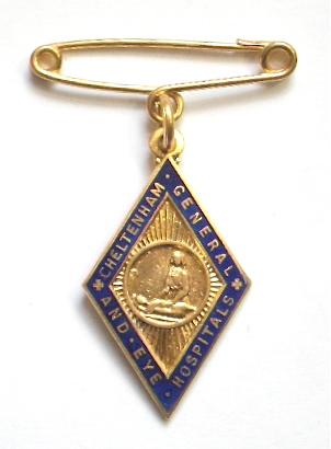 Cheltenham General and Eye Hospitals nurses badge c1930s