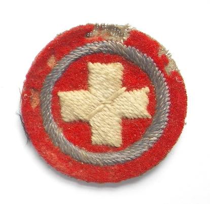 Girl Guides extension sick nurse proficiency felt cloth badge c1910