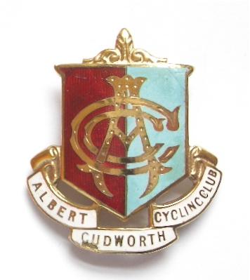 Albert Cudworth Cycling Club badge circa 1920s