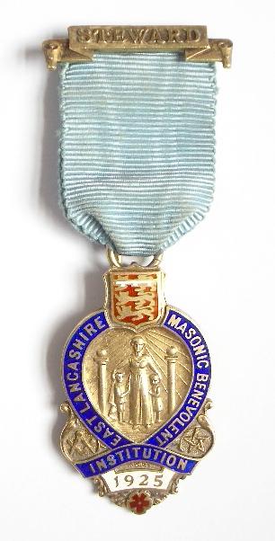 East Lancashire Masonic Benevolent Institution 1925 Steward Jewel