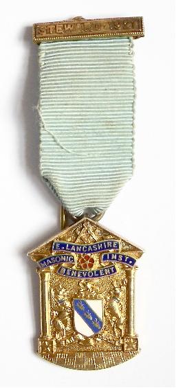 East Lancashire Masonic Benevolent Institution 1921 Steward Jewel