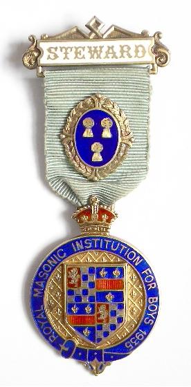 Royal Masonic Institution For Boys Cheshire 1935 Steward Jewel